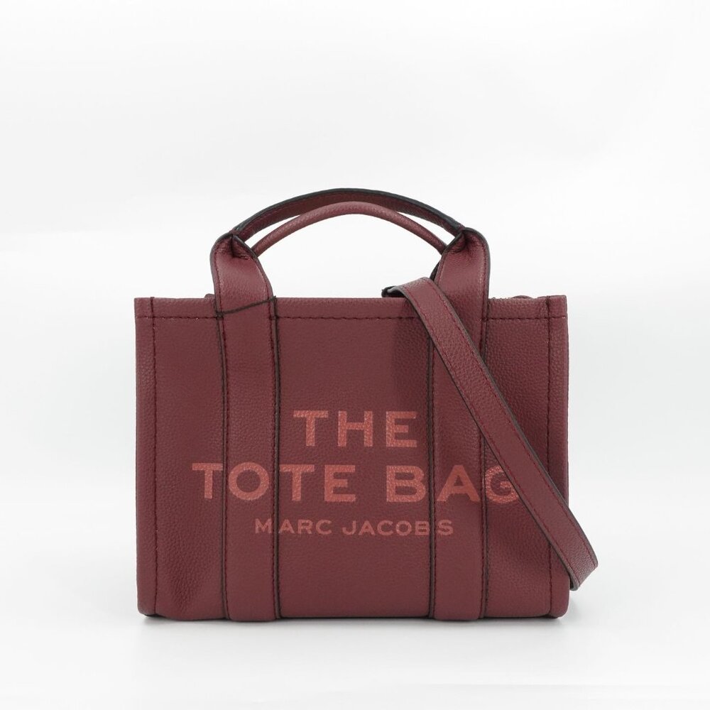 Marc Jacobs Women's The Small Leather Tote Bag Dark Red OS - Picture 5 of 16